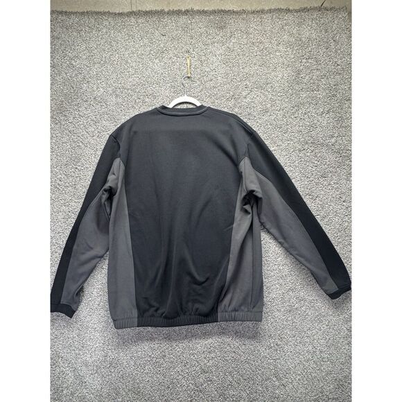 Nike Golf V-Neck Cuscowilla Size XL Therma-Fit Fleece Pullover Black Gray - Picture 9 of 10